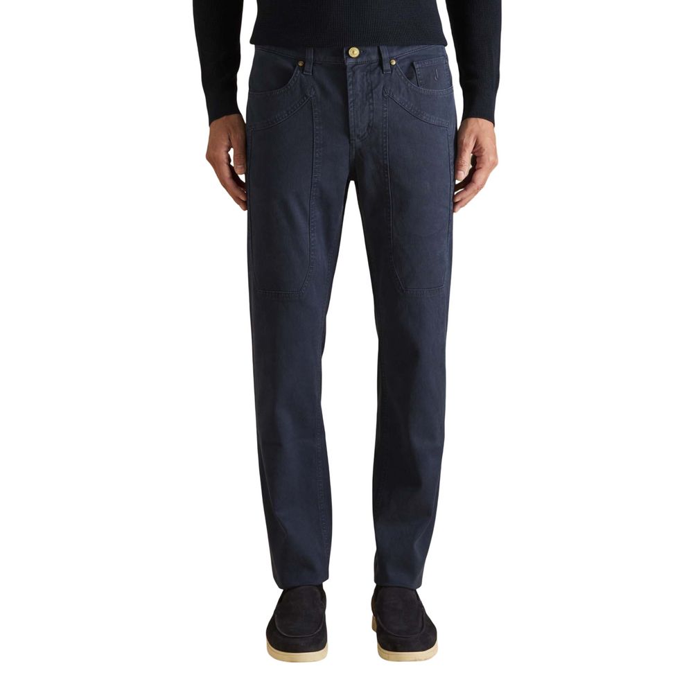 Jeckerson Men's Skinny Slim Denim Cotton Jeans - Blue