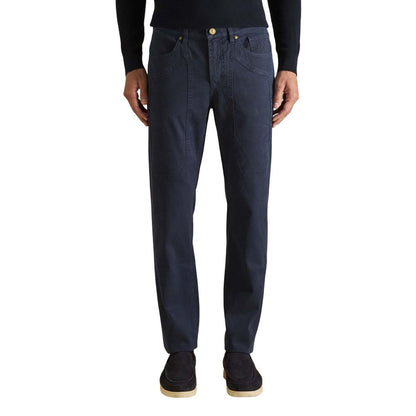 Jeckerson Men's Skinny Slim Denim Cotton Jeans - Blue