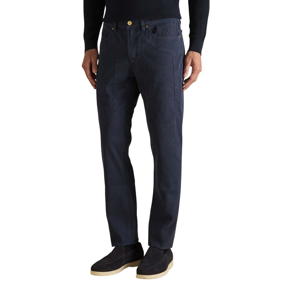 Jeckerson Men's Skinny Slim Denim Cotton Jeans - Blue