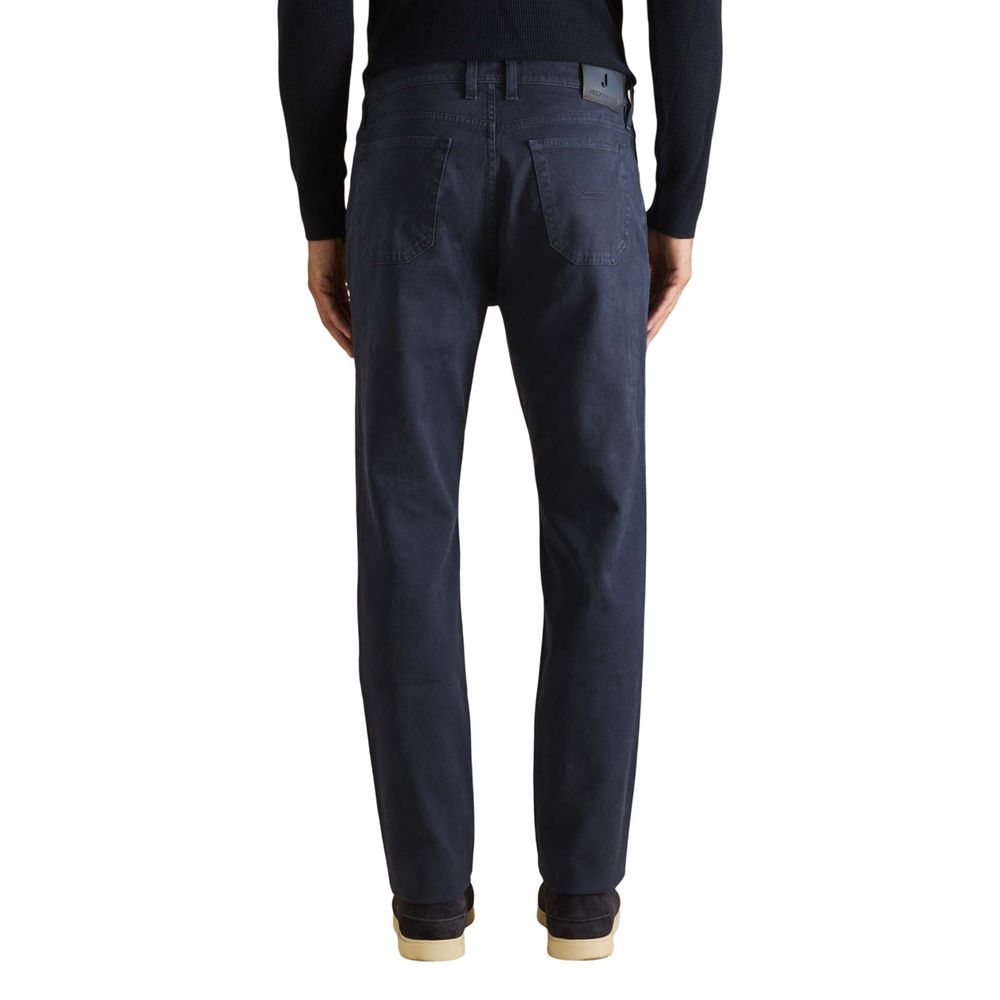 Jeckerson Men's Skinny Slim Denim Cotton Jeans - Blue