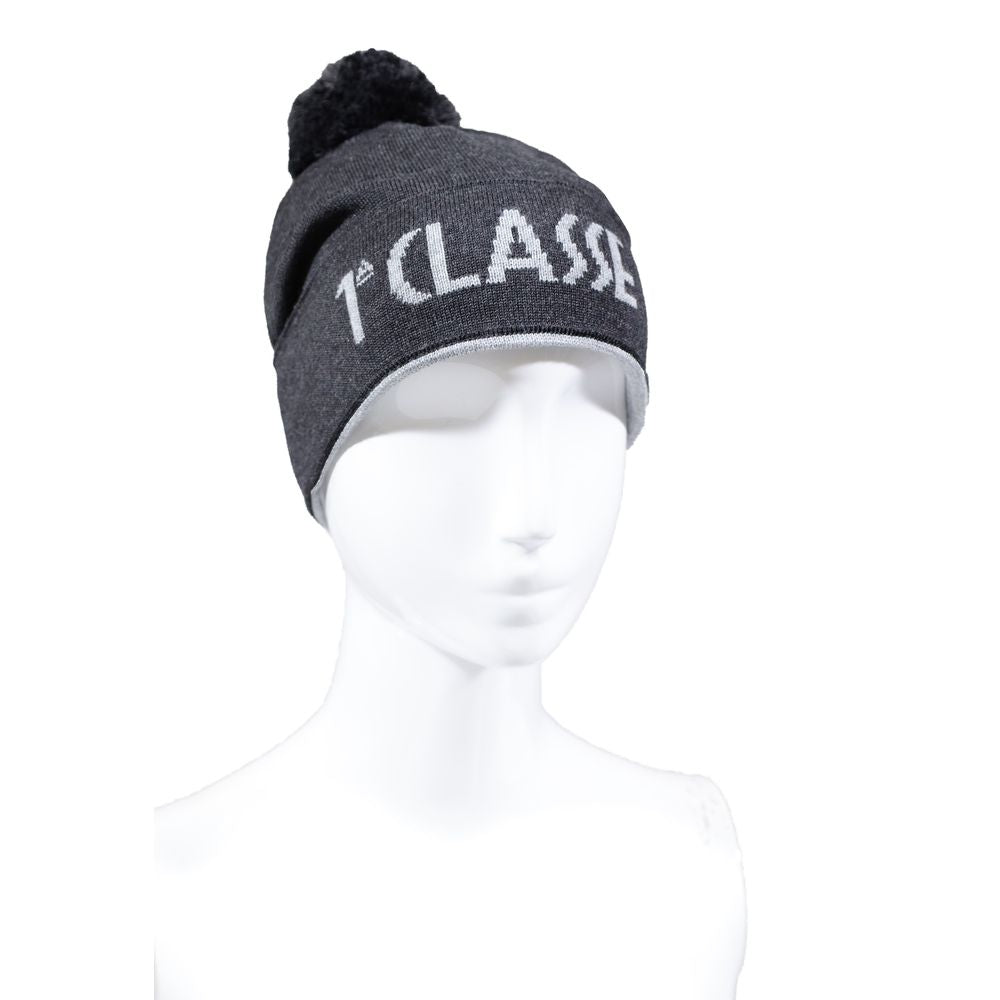 Hat by Alviero Martini Prima Classe for women in wool & polycarbonate gray features a dapper refinement silhouette, showcasing the dapper refinement design of the Wool & Polycarbonate Hat for a sophisticated, premium look.