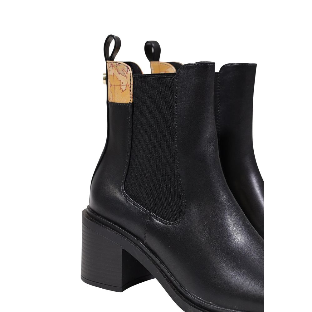 Ankle Boots by Alviero Martini Prima Classe for women in polyethylene & polyurethane black showcases a aeronautic silhouette as Women's Polyethylene & Polyurethane Ankle Boots, artfully defined by a aeronautic block-heel and a aeronautic .