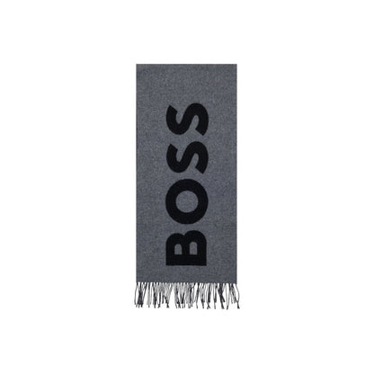 Hugo Boss Polyamide Wool Scarf - Gray