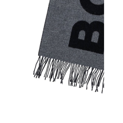 Hugo Boss Polyamide Wool Scarf - Gray