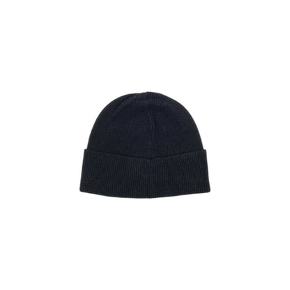 Hat by Hugo Boss for men in viscose & virgin wool black showcases a refined silhouette, artfully capturing the essence of the refined Viscose & Virgin Wool Hat design for a sophisticated look.