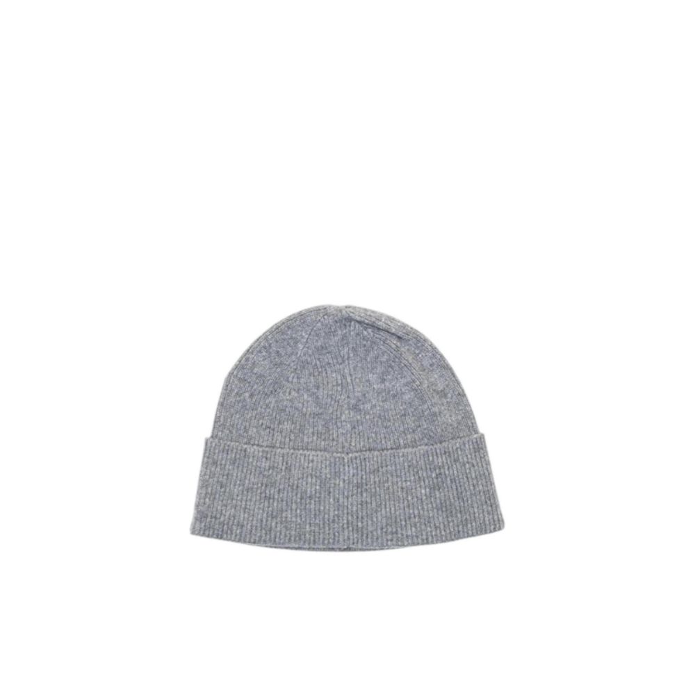 Hat by Hugo Boss for men in viscose & virgin wool gray features a dapper refinement silhouette, showcasing the dapper refinement design of the Viscose & Virgin Wool Hat for a sophisticated, premium look.