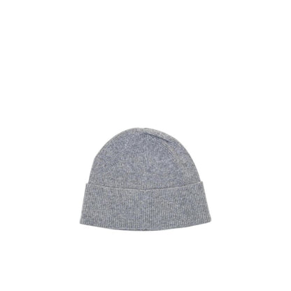 Hat by Hugo Boss for men in viscose & virgin wool gray features a dapper refinement silhouette, showcasing the dapper refinement design of the Viscose & Virgin Wool Hat for a sophisticated, premium look.