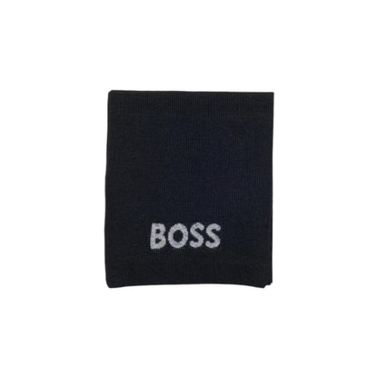 Scarf by Hugo Boss for men in virgin wool & viscose black presents a ethereal silhouette, artfully capturing the sophisticated design and premium aesthetic of the Virgin Wool & Viscose Scarf.