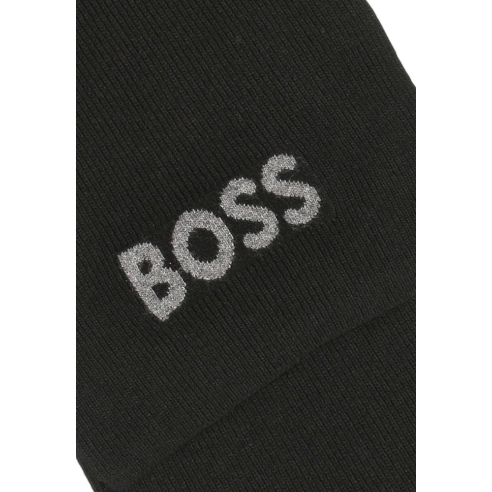 Scarf by Hugo Boss for men in virgin wool & viscose black showcases a ethereal silhouette from the Virgin Wool & Viscose Scarf collection, offering a ethereal drape that exudes sophisticated luxury.