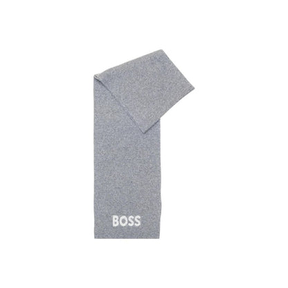 Scarf by Hugo Boss for men in virgin wool & viscose gray presents a ethereal silhouette, artfully capturing the sophisticated design and premium aesthetic of the Virgin Wool & Viscose Scarf.