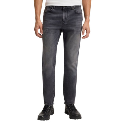 Hugo Boss Men's Straight-Leg Relaxed-Fit Regular-Fit Stretch Denim Cotton Jeans - Gray Natural