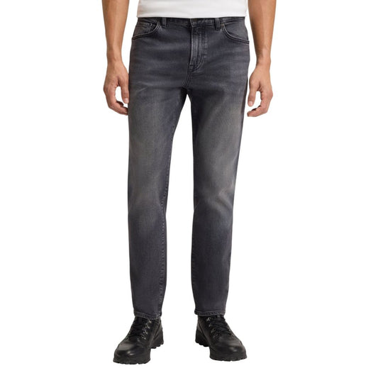 Hugo Boss Men's Straight-Leg Relaxed-Fit Regular-Fit Stretch Denim Cotton Jeans - Gray Natural