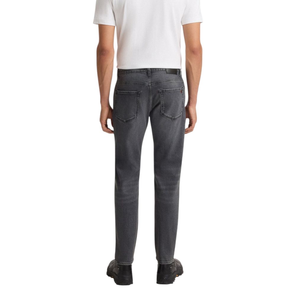 Hugo Boss Men's Straight-Leg Relaxed-Fit Regular-Fit Stretch Denim Cotton Jeans - Gray Natural