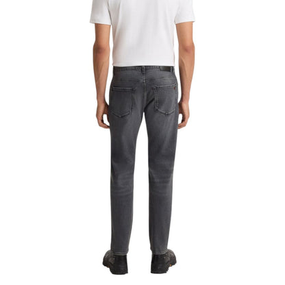 Hugo Boss Men's Straight-Leg Relaxed-Fit Regular-Fit Stretch Denim Cotton Jeans - Gray Natural