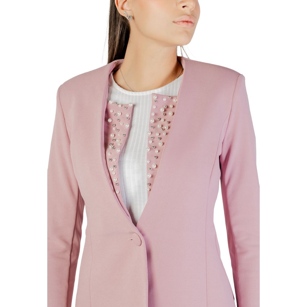 Blazer by Rinascimento for women in stretch polyester multicolor features an sartorial silhouette, showcasing a sophisticated and sartorial for a truly sartorial finish.