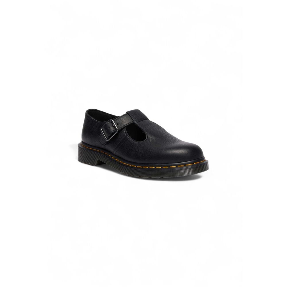 Platform Pumps Heels by Dr. Martens for women in leather & rubber black features an effortlessly chic silhouette from the Women's Leather & Rubber Platform Pumps Heels collection, showcasing a platform and effortlessly chic for a effortlessly chic look.