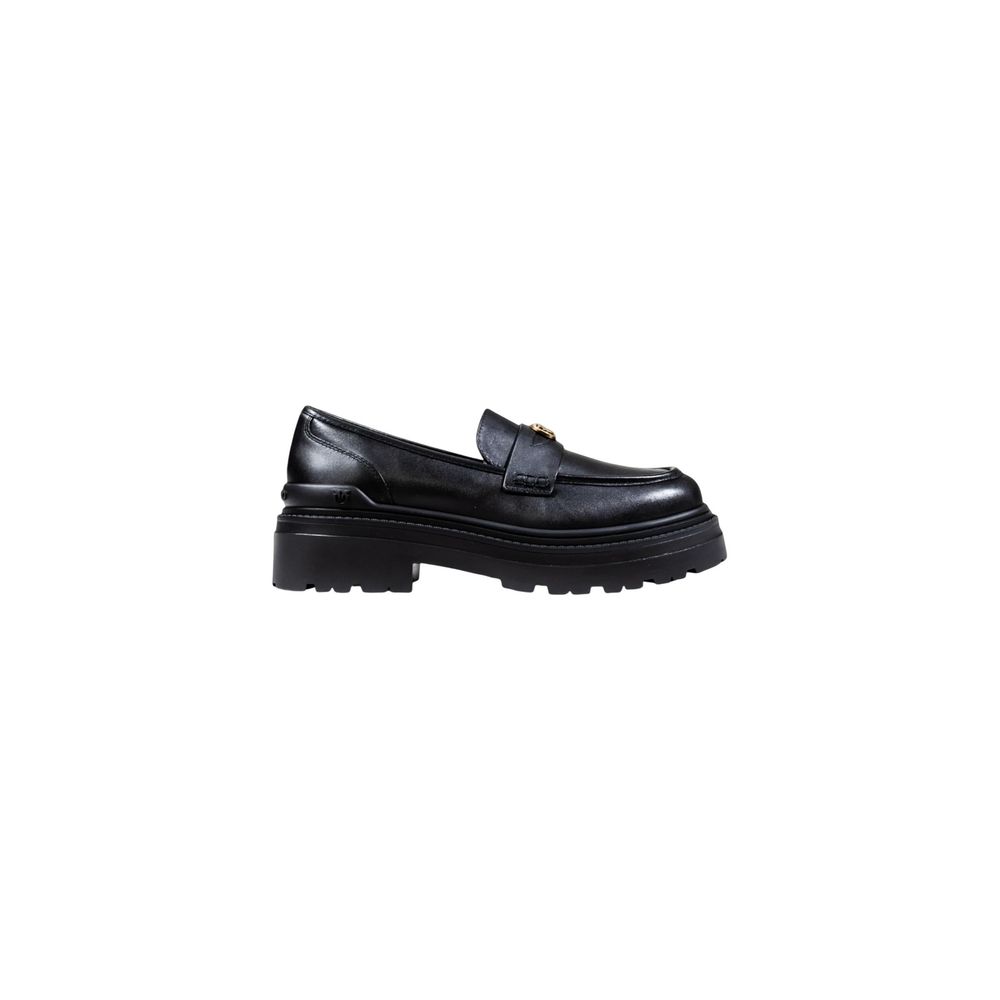 Platform Pumps Heels by PINKO for women in leather & rubber black features an effortlessly chic silhouette from the Women's Leather & Rubber Platform Pumps Heels collection, showcasing a platform and effortlessly chic for a effortlessly chic look.