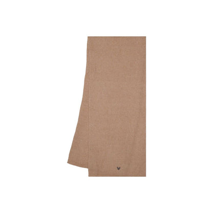 Scarf by Pieces for women in stretch polyester & wool beige showcases a ethereal silhouette, artfully capturing the essence of the ethereal Stretch Polyester & Wool Scarf design for a sophisticated look.