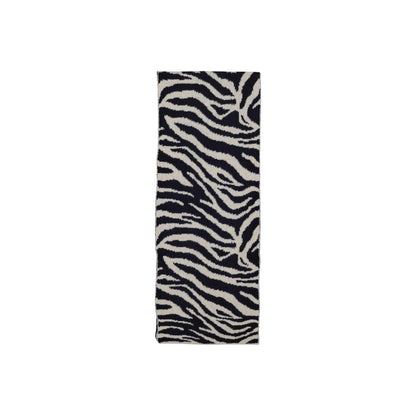 Scarf by Pieces for women in stretch polyester blue & zebra showcases a ethereal silhouette, artfully capturing the ethereal essence of the Stretch Polyester Scarf design with a sophisticated finish.