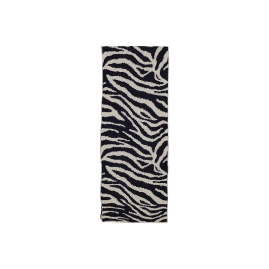 Scarf by Pieces for women in stretch polyester blue & zebra showcases a ethereal silhouette, artfully capturing the ethereal essence of the Stretch Polyester Scarf design with a sophisticated finish.