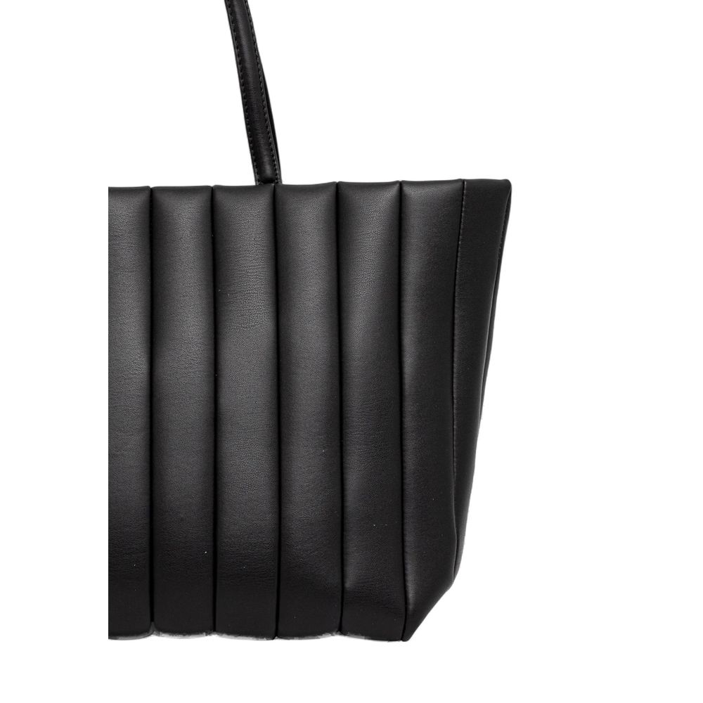 Tommy Hilfiger Th Grace Polyethylene & Polyurethane Large Tote Handbag - Black