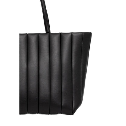 Tommy Hilfiger Th Grace Polyethylene & Polyurethane Large Tote Handbag - Black