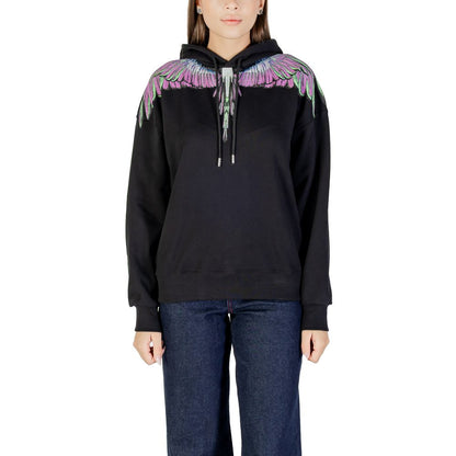 Hooded Hoodie by County of Milan for women in cotton black features a slouchy chic silhouette, detailed with a slouchy chic and a signature hooded neckline for an elevated aesthetic.