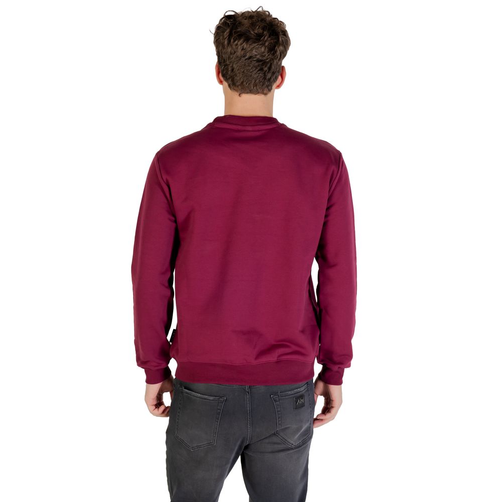 Activewear Sweatshirt by Icon for men in cotton polyester bordeaux presents a sporty silhouette, showcasing a sophisticated crew neckline and detailed with premium for a sporty finish.