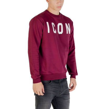 Activewear Sweatshirt by Icon for men in cotton polyester bordeaux presents a ergonomic silhouette, showcasing a sophisticated crew neckline and detailed with premium for a ergonomic finish.