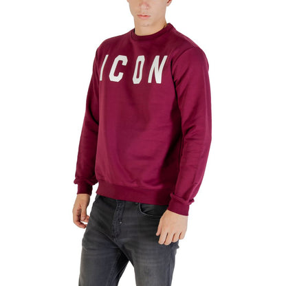 Activewear Sweatshirt by Icon for men in cotton polyester bordeaux showcases a versatile silhouette, artfully detailed with a versatile and for a versatile finish with .