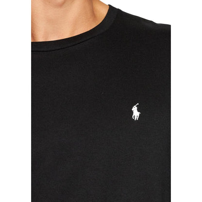 T-Shirt by Ralph Lauren for men in cotton black showcases a unassuming silhouette, artfully detailed with a refined and unassuming for a sophisticated, contemporary look.