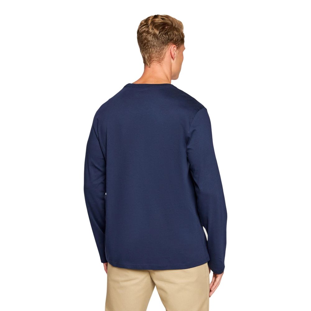 T-Shirt by Ralph Lauren for men in cotton blue showcases a dramatic silhouette, elegantly detailed with a dramatic crew neckline and for a truly dramatic finish.