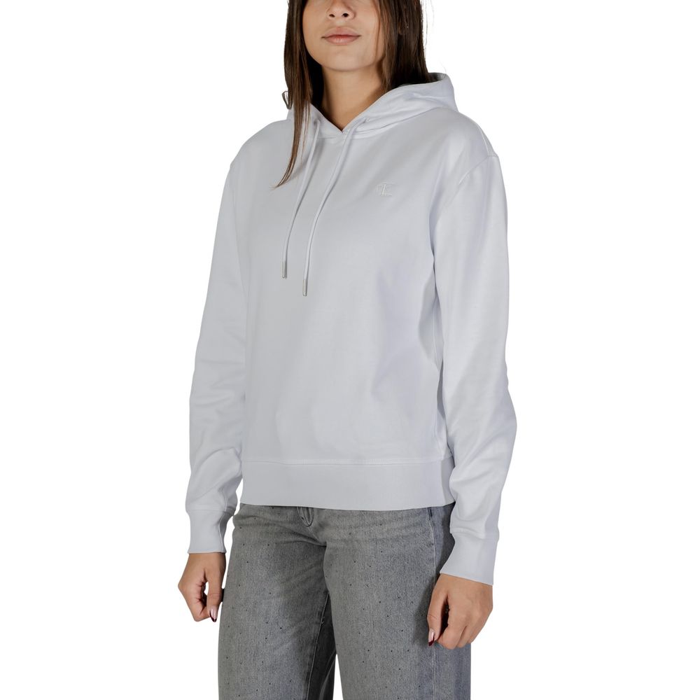 Calvin Klein Jeans Women's Polyester Cotton Terrycloth Hoodie - White