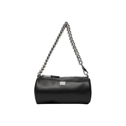 Tommy Hilfiger Jeans Leather Medium Shoulder Evening Handbag - Black