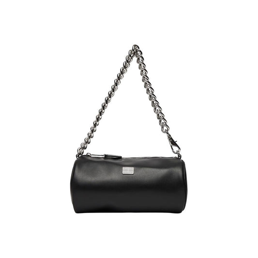 Tommy Hilfiger Jeans Leather Medium Shoulder Evening Handbag - Black