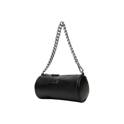 Tommy Hilfiger Jeans Leather Medium Shoulder Evening Handbag - Black