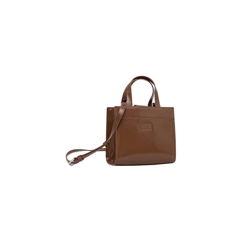 Tommy Hilfiger Jeans Polyethylene & Polyurethane Small Crossbody Tote Handbag - Beige