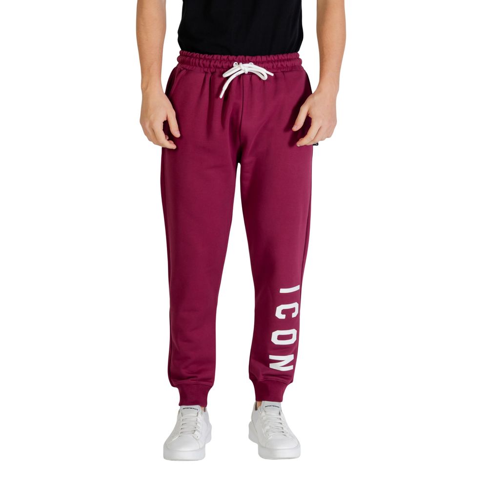 Activewear Jogger Pants by Icon for men in cotton polyester bordeaux features an ergonomic and with a ergonomic long, showcasing innovative for a ergonomic look.