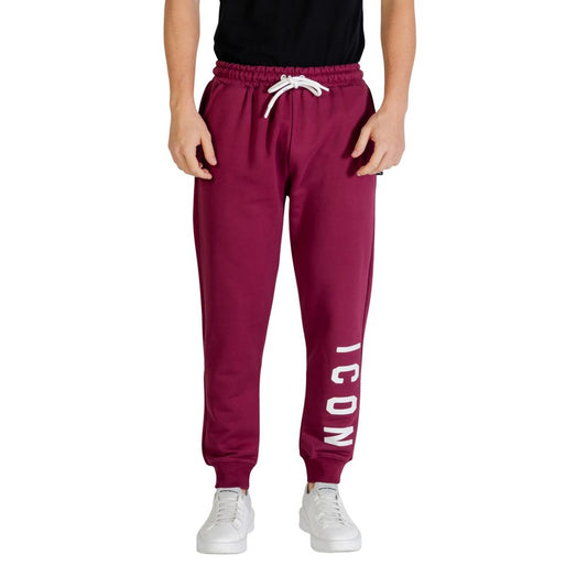 Activewear Jogger Pants by Icon for men in cotton polyester bordeaux features an ergonomic and with a ergonomic long, showcasing innovative for a ergonomic look.