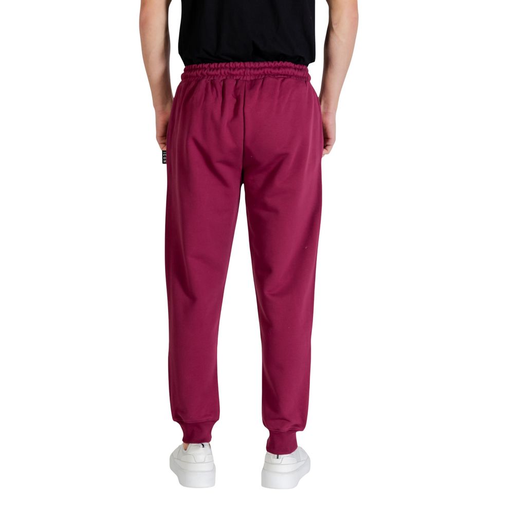 Activewear Jogger Pants by Icon for men in cotton polyester bordeaux features an kinetic and long with a , showcasing high-performance for an kinetic look.
