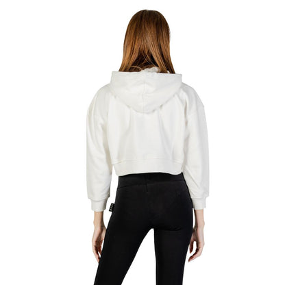 Hooded Hoodie by Icon for women in cotton polyester cream showcases a city-ready silhouette, artfully detailed with a signature hooded neckline and for a city-ready finish.