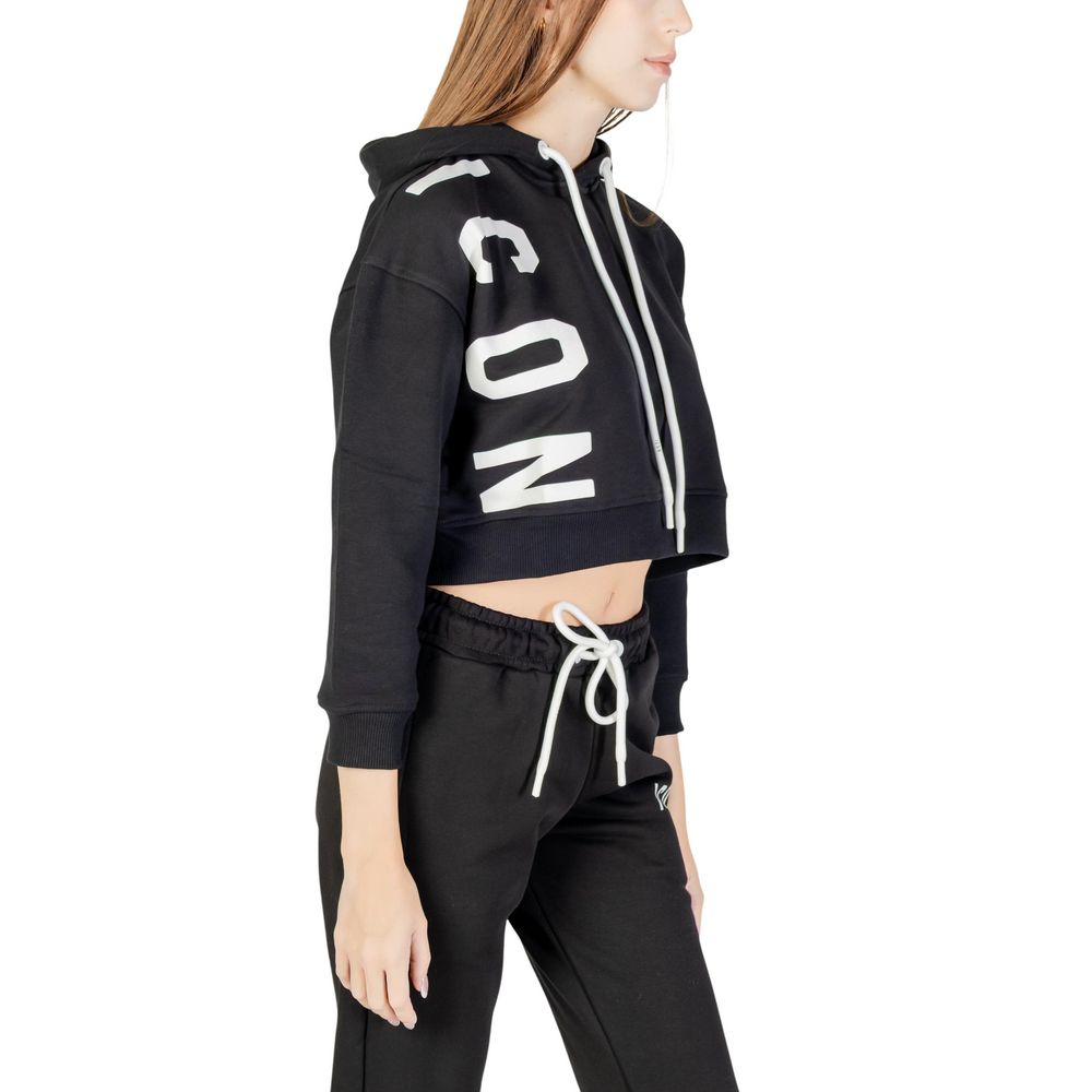 Hooded Hoodie by Icon for women in cotton polyester black features an luminous silhouette, showcasing a sophisticated and for a truly luminous look.