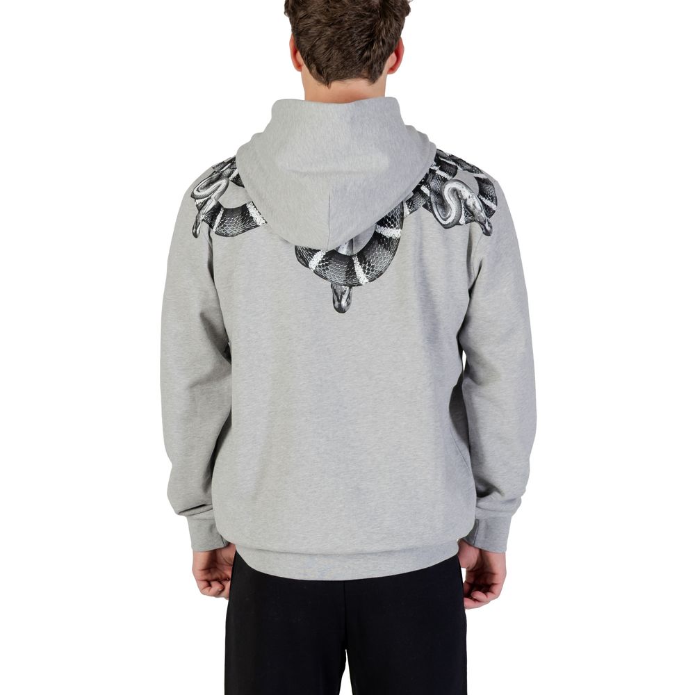 Hooded Hoodie by County of Milan for men in cotton gray features a edgy silhouette, detailed with a edgy hooded neckline and for a refined finish.