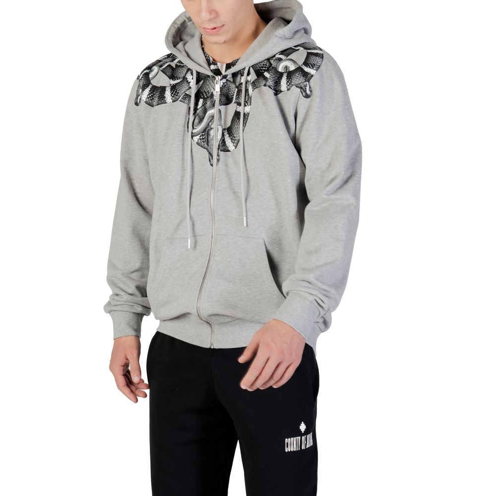 Hooded Hoodie by County of Milan for men in cotton gray features a slouchy chic silhouette, detailed with a slouchy chic and a signature hooded neckline for an elevated aesthetic.