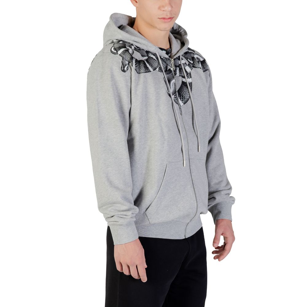 Hooded Hoodie by County of Milan for men in cotton gray features an avant-garde silhouette, showcasing a sophisticated hooded neckline and detail for a truly avant-garde finish.