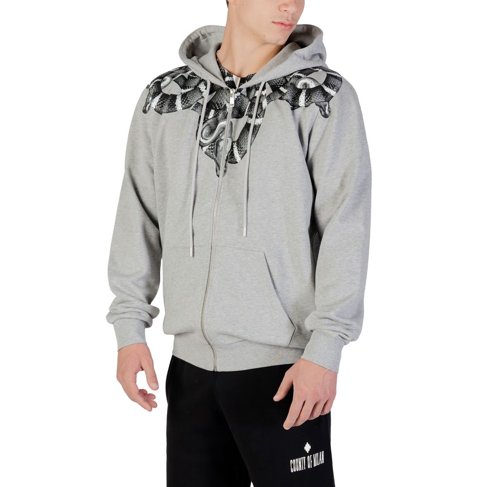 Hooded Hoodie by County of Milan for men in cotton gray features an luminous silhouette, showcasing a sophisticated and for a truly luminous look.