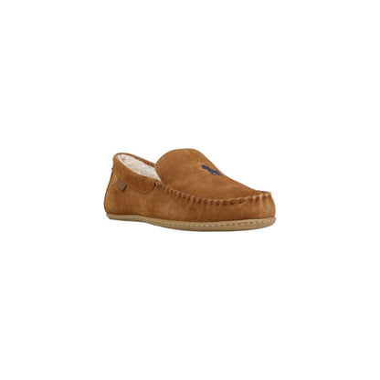 Moccasin Slippers by Ralph Lauren for men in suede leather brown features an effortless chic Men's Suede Leather Moccasin Slippers aesthetic, defined by a and a refined .