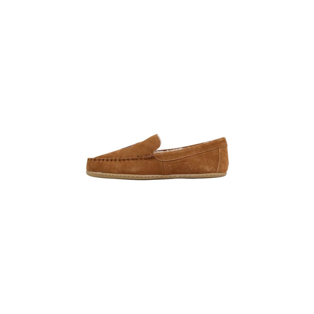 Moccasin Slippers by Ralph Lauren for men in suede leather brown presents a something went wrong. try again. silhouette, perfectly capturing the something went wrong. try again. essence of Men's Suede Leather Moccasin Slippers with its signature and .