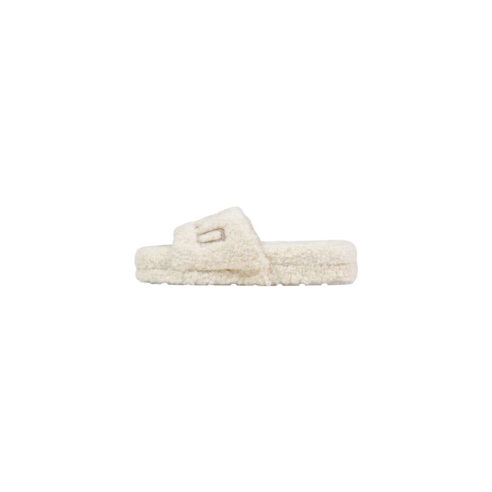Platform Slippers by Ralph Lauren for women in textile cream features an effortless chic Women's Textile Platform Slippers aesthetic, defined by a platform and a refined .