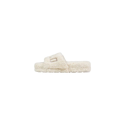 Platform Slippers by Ralph Lauren for women in textile cream features an effortless chic Women's Textile Platform Slippers aesthetic, defined by a platform and a refined .
